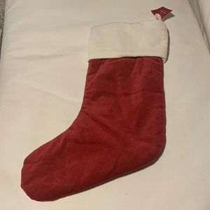 Pottery Barn classic christmas velvet stocking
